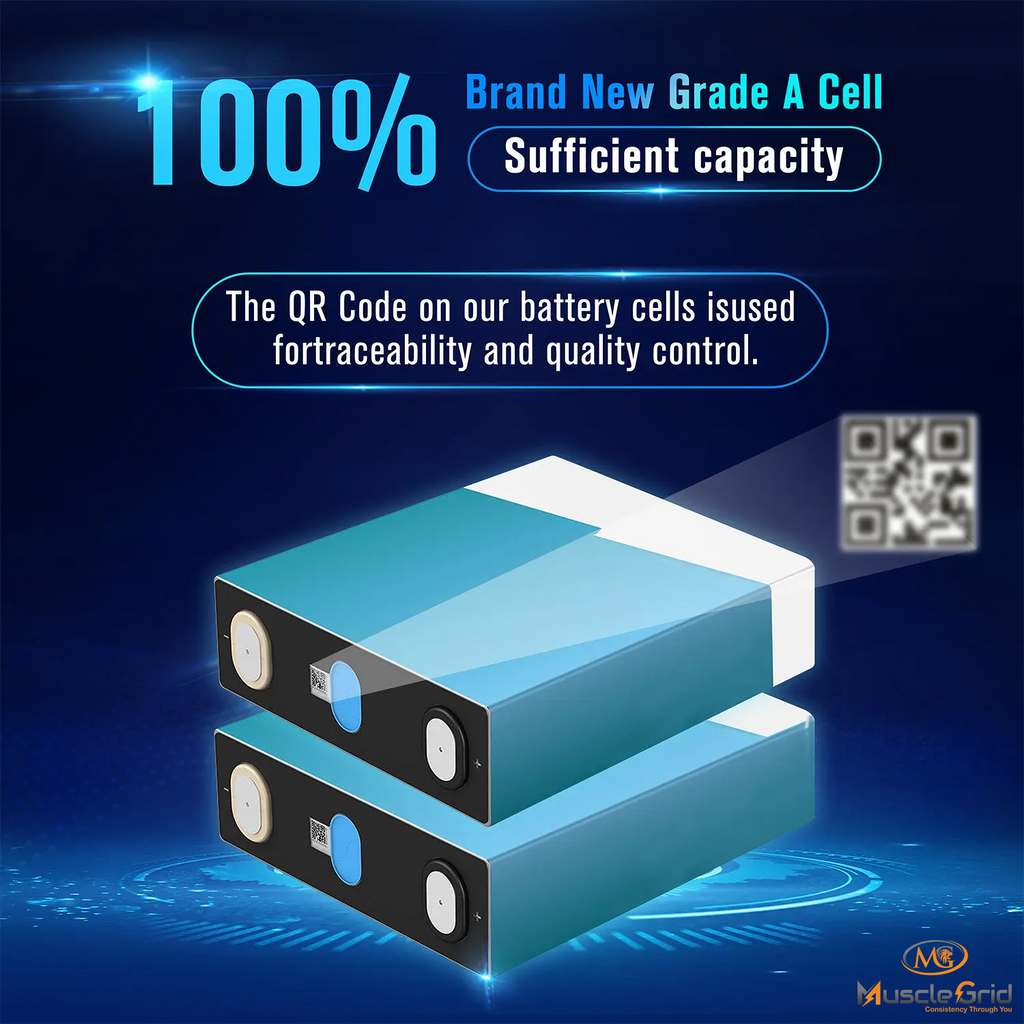 MuscleGrid Lithium Battery 120AH 48V 6000 Cycles A+ Grade Heavy Duty Lithium Solar Battery 5760W (JK SMART BMS WITH ACTIVE BALANCER)
