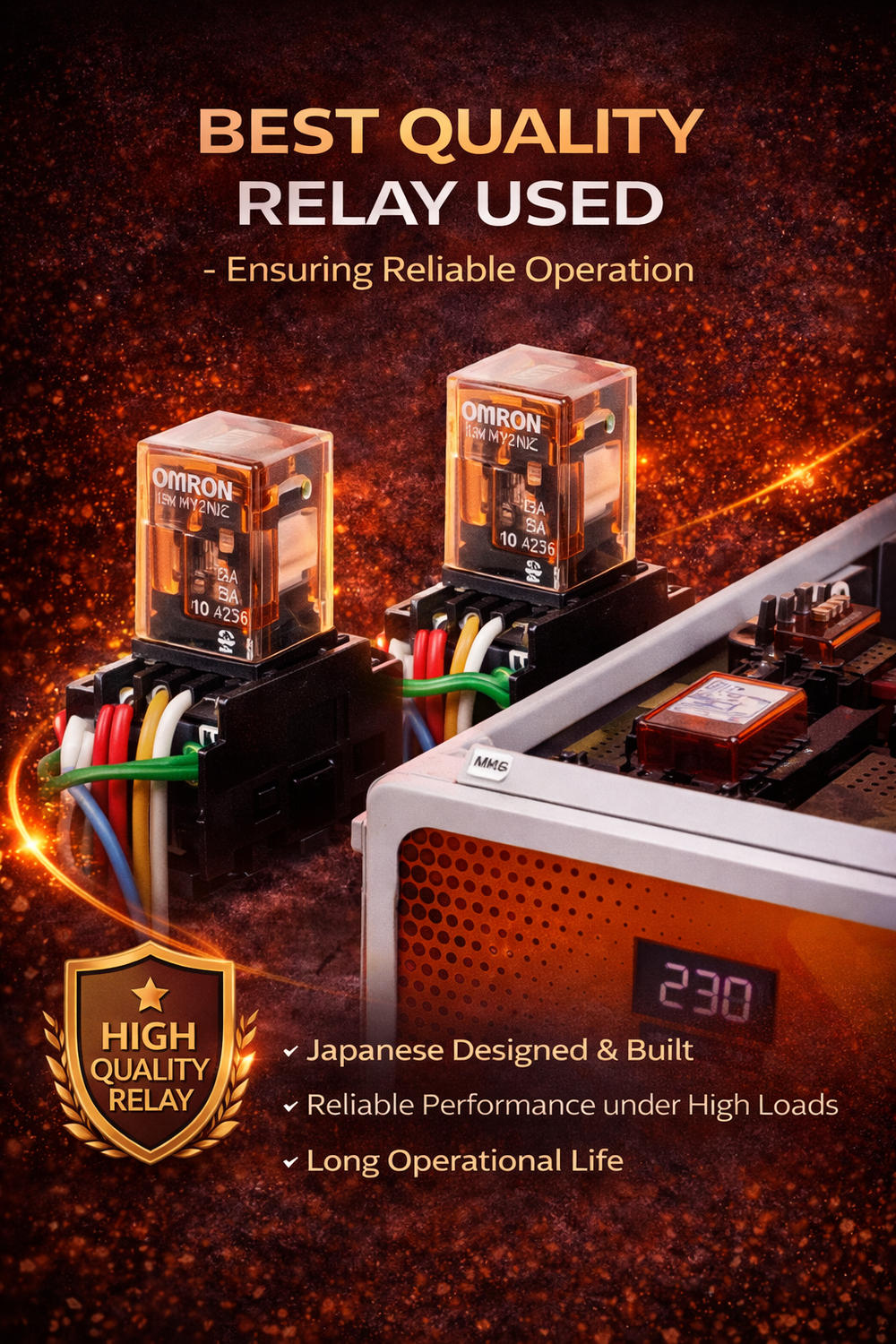 MuscleGrid 10KVA Double Phase Mainline Stabilizer (90V–500V) | Heavy Duty Voltage Regulator | Whole House Protection | IC Controlled
