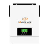 MuscleGrid India 3 KW (3200 VA) True OffGrid Heavy Duty Triple MPPT Booster Transformer Less (Support LiPO4 Battery) Android and iPhone Monitoring 24V Pure Sine Wave Inverter (White)