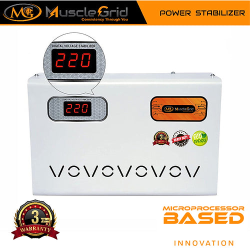 MuscleGrid 5 KVA 130V- 280V Voltage Stabilizer For Upto 2.0 Ton AC