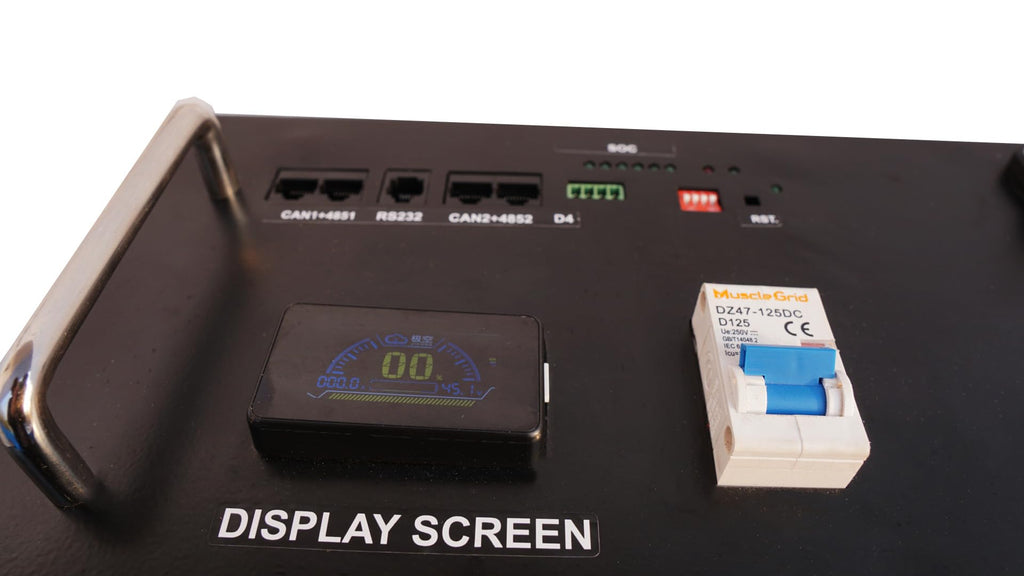 MuscleGrid Lithium Battery, 120AH, Heavy Duty, LCD Display, 6000 Life Cycles, Black (51.2V Fully Smart)