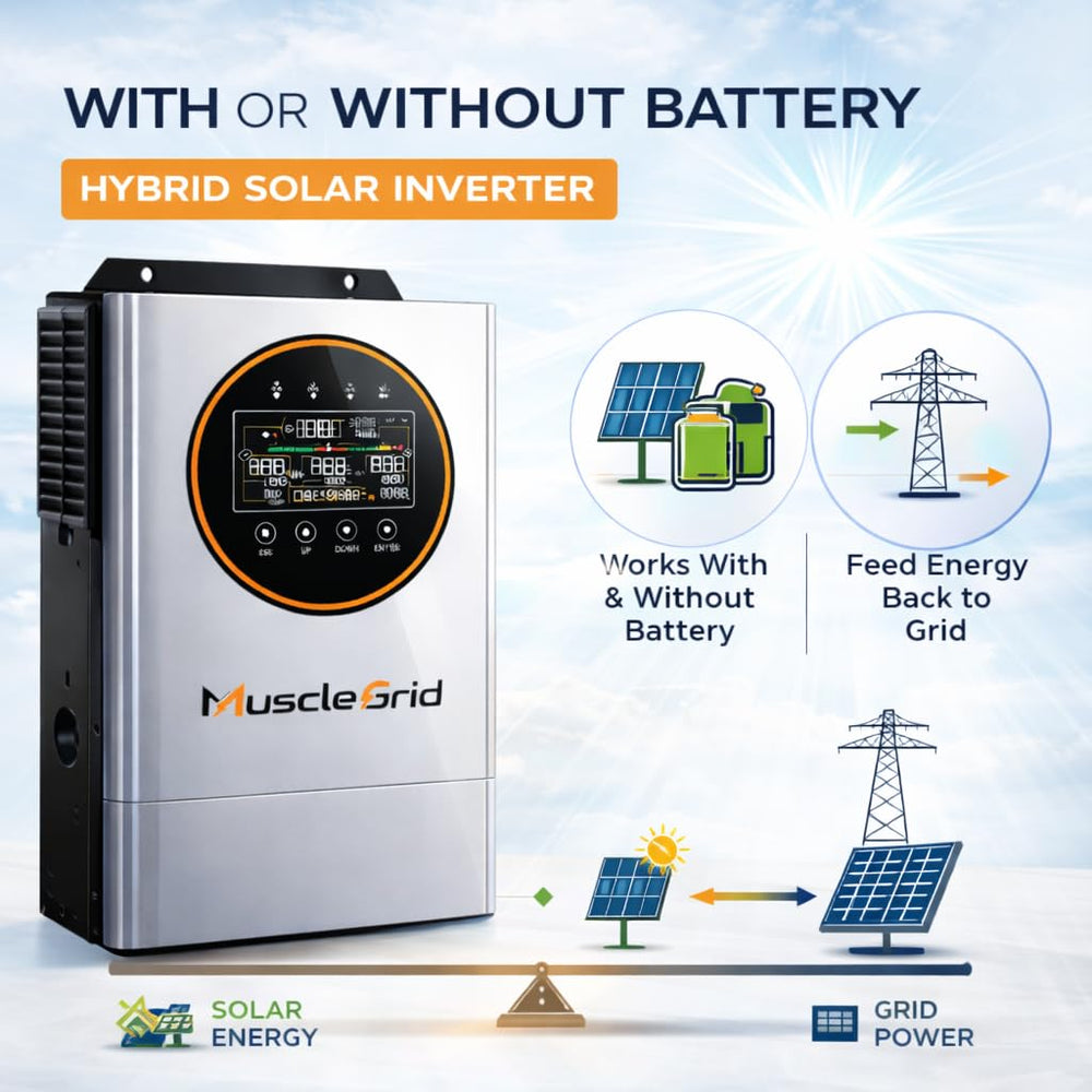 6.2kW 48V Focus Series Hybrid Solar Inverter | 6500W Load Capacity | 9000W PV Input | 160A MPPT | Built-in WiFi | Pure Sine Wave | IP45 | 2026 Model