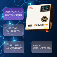 Load image into Gallery viewer, Hybrid Solar Inverter, 6.2KW, Transformerless Technology with Active Temperature Controller 48V (6.2KW (48V))