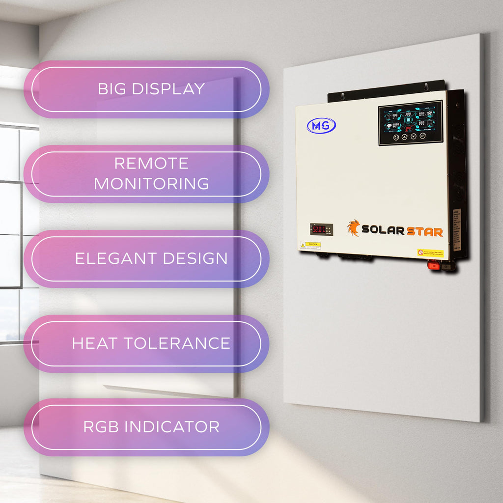 Hybrid Solar Inverter, 6.2KW, Transformerless Technology with Active Temperature Controller 48V (6.2KW (48V))