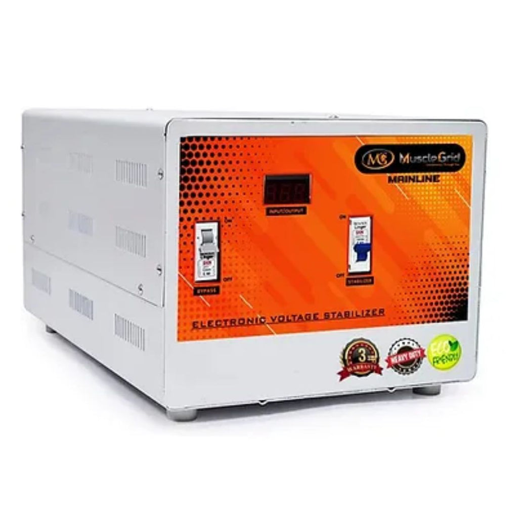 MuscleGrid 8KVA Heavy Duty 90v-300v Automatic Voltage Stabilizer