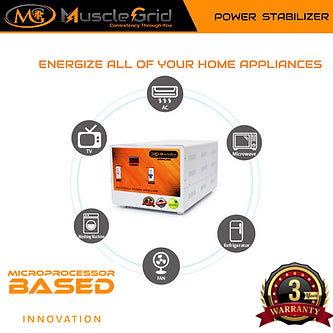 MuscleGrid 8KVA Heavy Duty 90v-300v Automatic Voltage Stabilizer