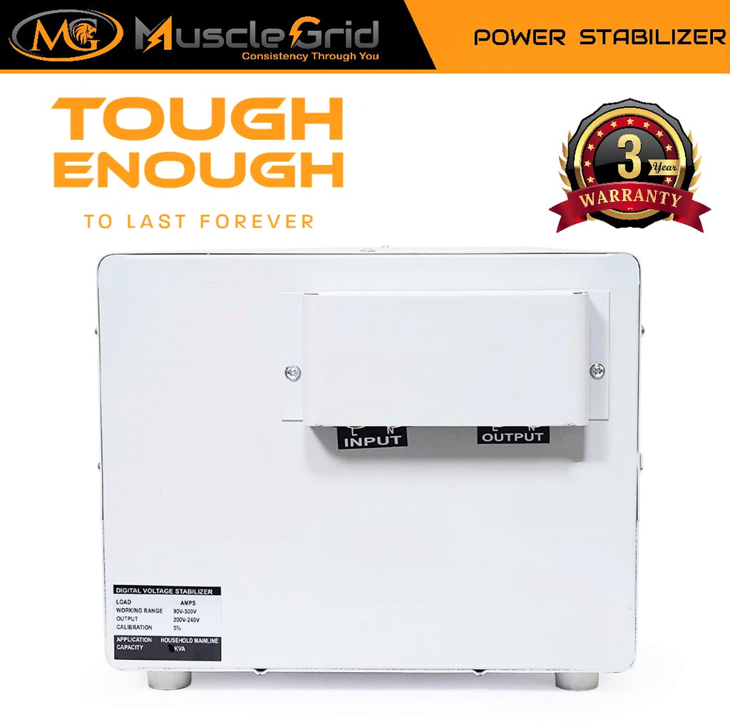 MuscleGrid 15KVA 12000w 130V-280V HEAVY DUTY STABILIZER FOR INDIAN HOMES