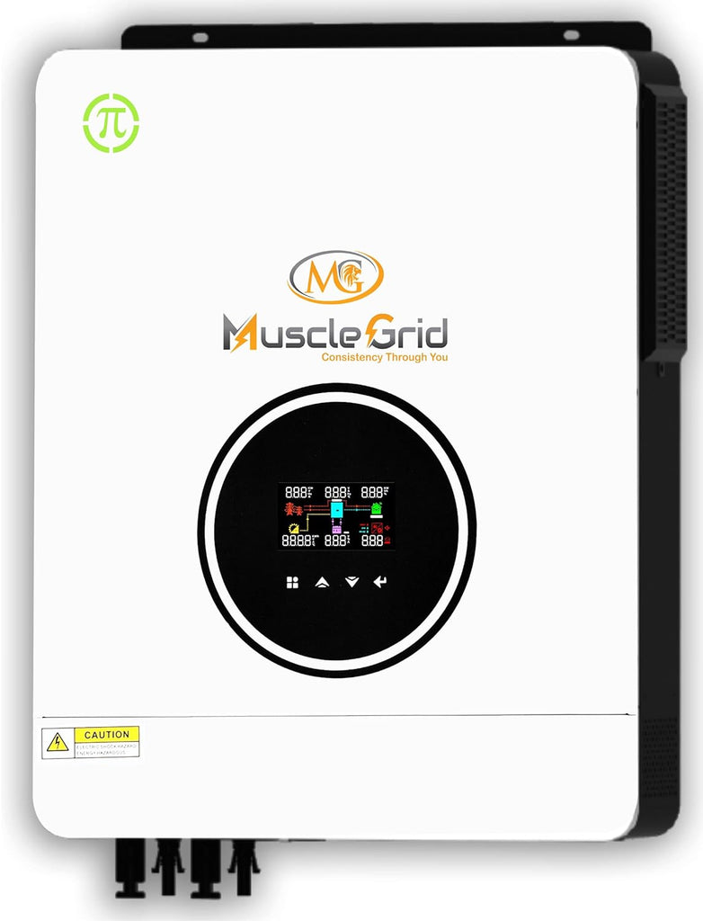 MuscleGrid Super 10.2 KW Hybrid Combo with Lithium Battery and Bi_Facial Mono Perc Solar Panels (2 Battery 8 Panels (4600w))